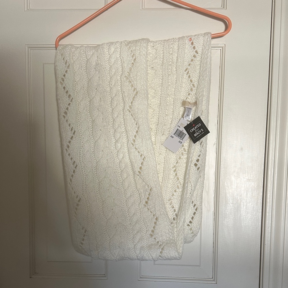 MICHAEL Michael Kors Cream Cable Knit Infinity Scarf